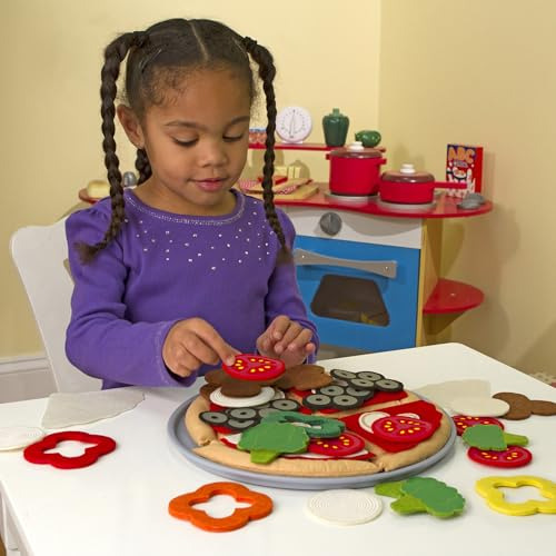 Melissa Y Doug Fieltro Juego De Pizza De Comida Para Jugar (