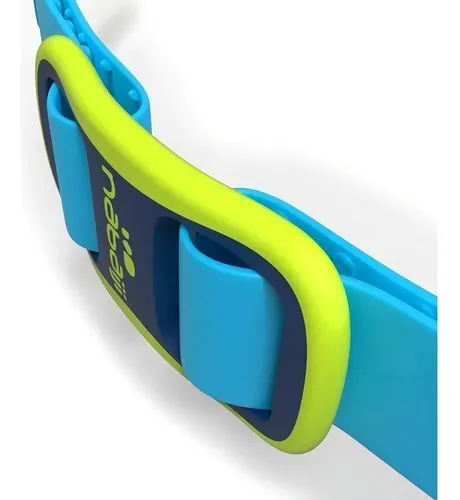 Gafas de natación ajustables Nabaiji Easydow para adultos, talla S, color blanco, azul claro y azul oscuro