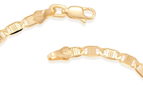 Pulseira Fio Grumet Elo Longo Diamantado .rommanel 550570 Vb