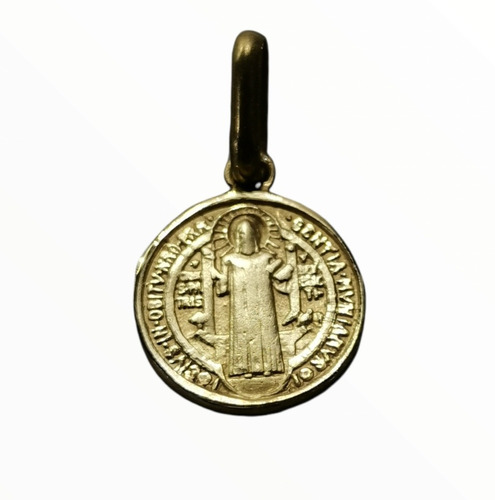Medalla Oro 18k San Benito #184 Bautizo Comunión 