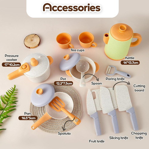 Juego De Accesorios De Cocina Play, Juego De Ollas Y Sart...