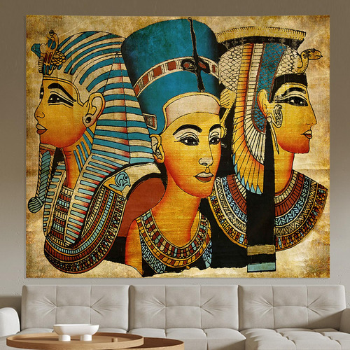 Pintura Egipcia Queen Tapiz Para Dormitorio Decoracion Pared