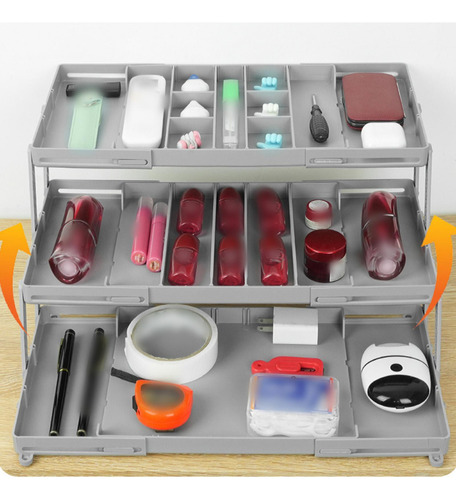 Organizador De Cajones Expandible, Soporte De 3 Niveles