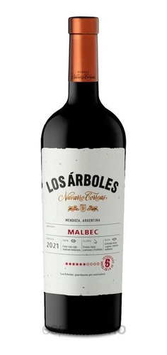 Vino Los Árboles Selección Malbec 750 Ml Caja X 6 Unidades