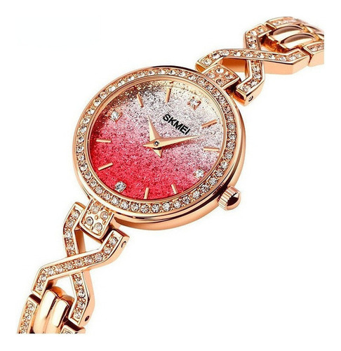 Reloj De Cuarzo Inoxidable Skmei 2001 Diamond Fashion