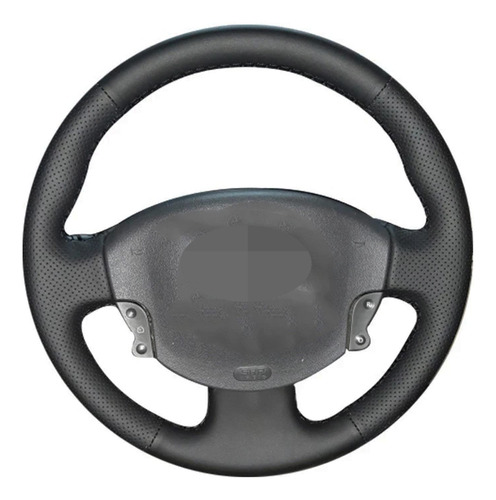 Ragdaa Funda Para Volante Coche Cuero Negro Diy Renault 2