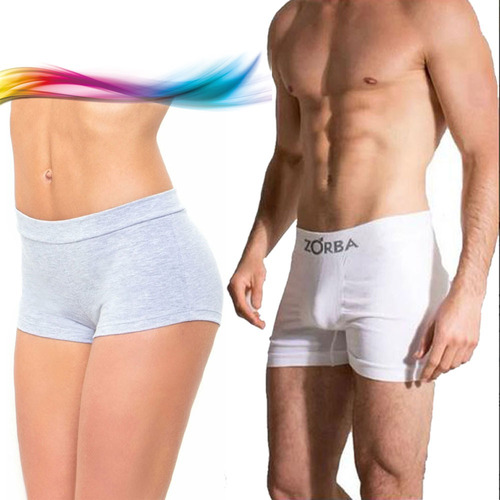 Combo 6 Boxer Zorba Hombre + 6 Boxer Mini Short Mujer