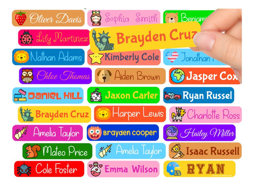 Sticker Etiquetas Personalizadas Para Útiles Escolares 