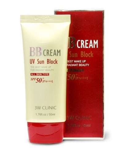 Bb Cream Uv Sun Block 3w Clinic Coreano 50ml