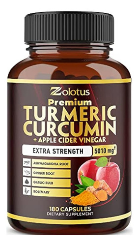 7 En 1 Cápsulas De Curcumina De Cúrcuma Premium + Vinagre De