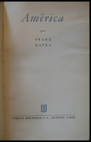 América. Franz Kafka. Año 1943. 48n 886