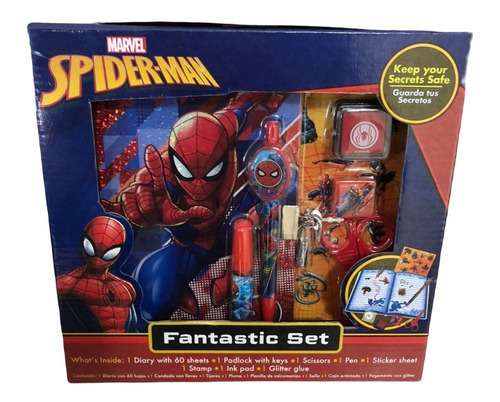 Diario De Spider Man Con Candado Set Fantástico 