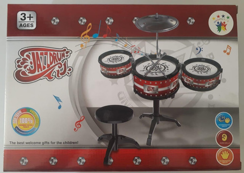 Bateria Musical Jazzdrum Com Banquinho