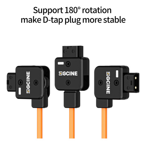 Cabo De Alimentação Trançado Blackmagic 180° Rotator D-tap