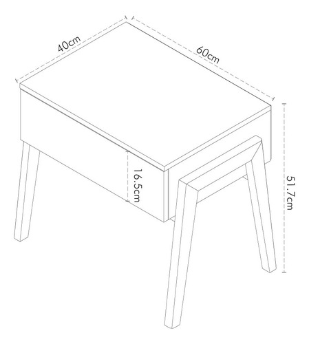 Buró Para Recamara Mesita De Noche Minimalista Moderno Acabado Nogal Color Negro