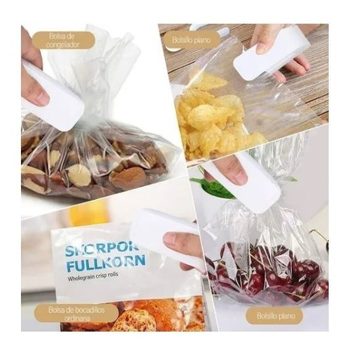 Mini Sellador De Bolsas De Plástico Portátil Color Blanco