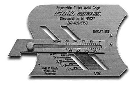 G.a.l. Medidor Filete De Co. Ajustable Weld Gauge Gal-3