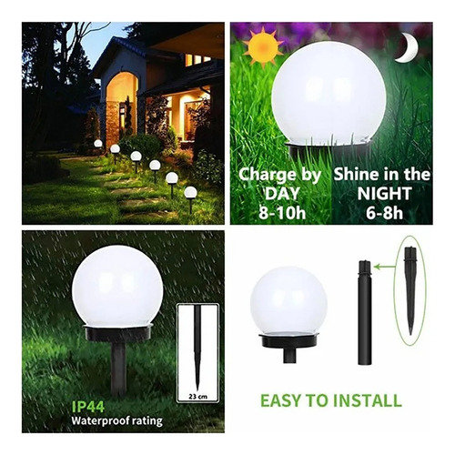 Luz Solar Para Jardín, Villa, Jardín, Enchufe De Tierra, 2 U