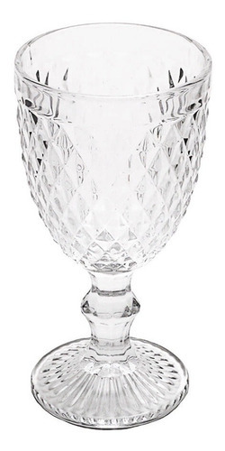 Jogo 6 Taças Bico De Abacaxi Transparente 300ml Água Suco