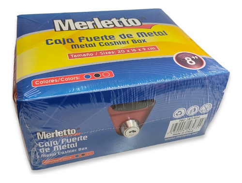 Caja Chica Para Efectivo Caja Fuerte De Metal 8  Con Llave