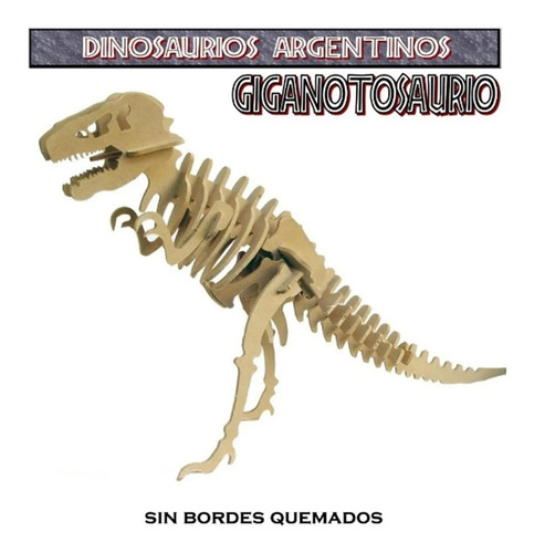  Giganotosaurus Dinosaurios Argentinos Rompecabezas 3d Mdf