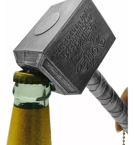 Imagen 1 de 3 de Martillo Thor Destapador Avengers Marvel Abrebotellas