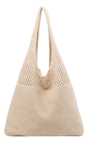 Bolsa De Mano De Playa Retro Tejida A Crochet Para Niñas