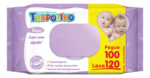 Toalha Umedecida Tropolino 600 Folhas (5undx120fls)