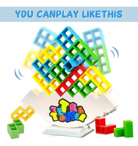 .edificio Building Block Toy Balance Tetra Tower Apilado