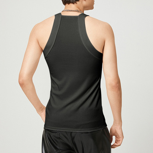 Camiseta Sin Mangas Ajustada Y Elegante Para Hombre