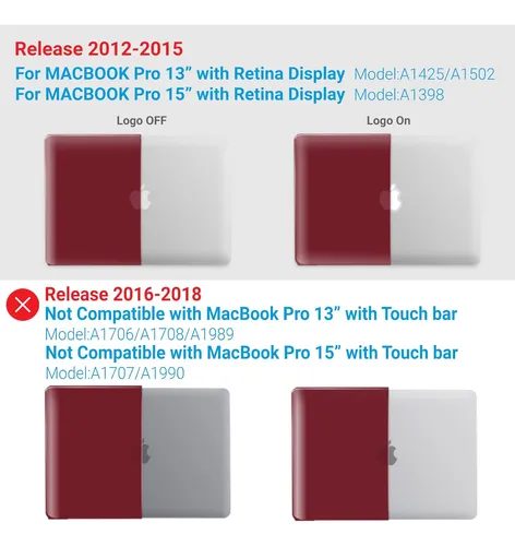 Ibenzer Funda Dura Con Teclado Para Macbook Pro 13 A1425 A15