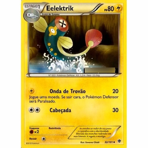 Eelektrik - Elétrico Incomum - 32/101 - Pokemon Card Game