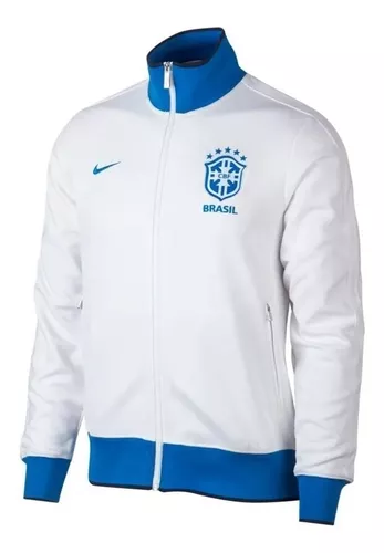 Sudadera Brasil Original Futbol Deporte Blanca Tallas S Y Xl