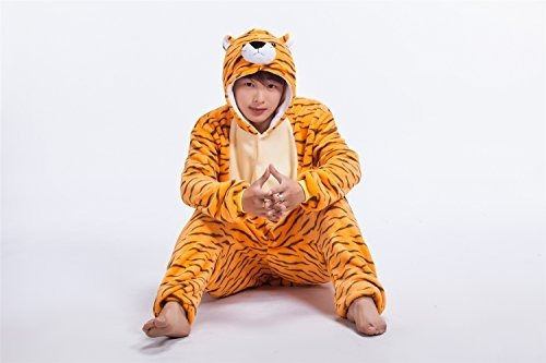 Pijama De Una Pieza De Tigre Adulto Kigurumi Con Capucha Mon