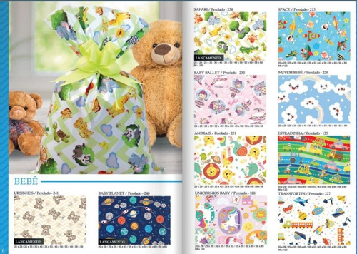 Imagem 2 de 3 de Saco Presente Metalizado 50x70 Infantil C/50 Un