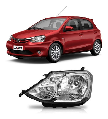 Optica Toyota Etios 2012/- Fondo Cromado Depo