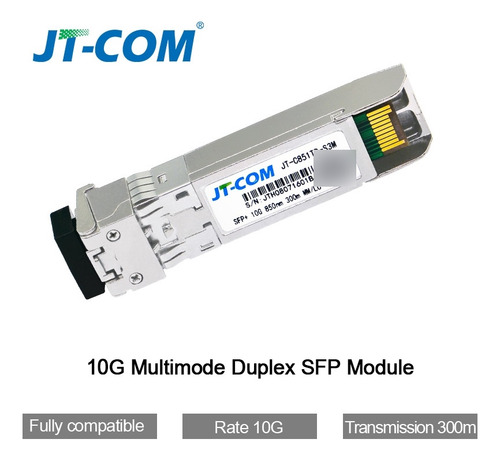 Sfp+ Conector Fibra 2lc 10gbytes Multimodo 850nm 300m Jt-com