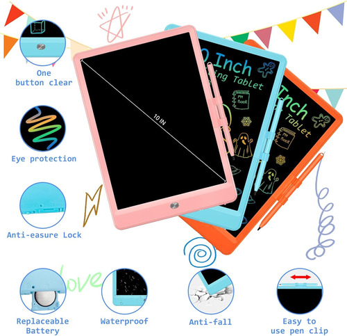 Tableta De Escritura Lcd Para Niños, Tableta De Dibujo De Ta
