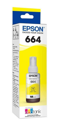 Botella De Tinta Epson 664 Amarillo T664420-al