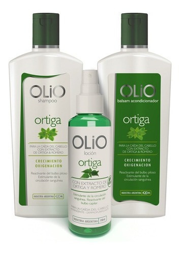 Acondicionador + Shampoo + Locion Ortiga Anti Caida Olio