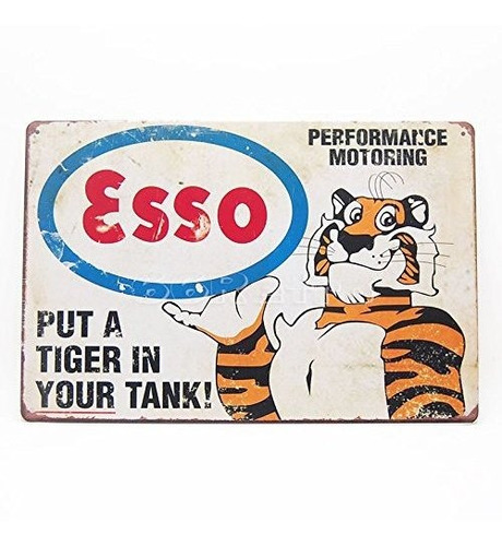 Esso Ponga Un Tigre En Su Tanque, Muestra Del Metal De Estañ