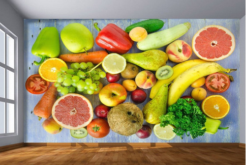 Papel De Parede Frutas Legumes Sacolão 4k M² Al160