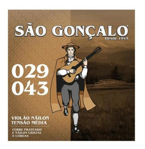 Jogo Encordoamento Nylon P/violao 029 2 Pacotes Sao Goncalo