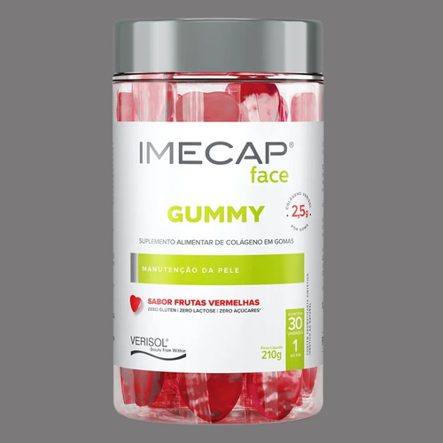 Colágeno Imecap Face Gummy 210g C30 Gomas - Verisol Frutas Vermelhas