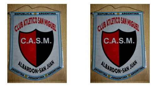 Banderin Mediano 27cm Club San Miguel Albardon San Juan