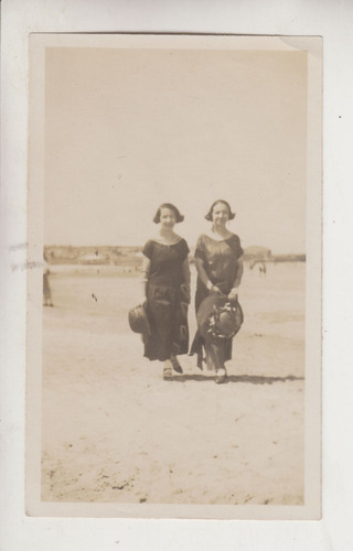 1924 Fotografia Instantanea Mujeres Playa Ramirez Montevideo