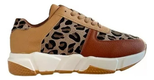 Zapatos Con Estampado De Leopardo Para Mujer Zapatilla