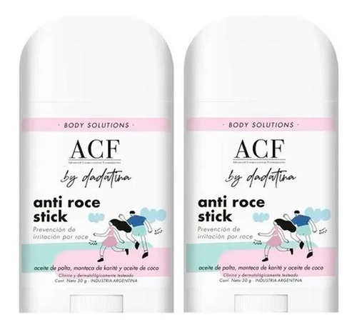 Acf By Dadatina Kit Anti Roce Stick Prevencion Irritacion X2