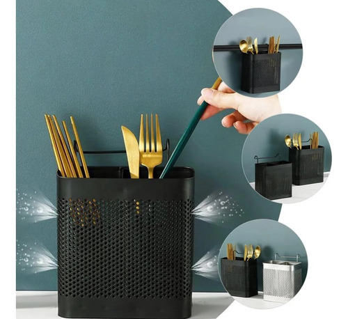 Soporte Utensilios De Acero Inoxidable Escurridor Cubiertos