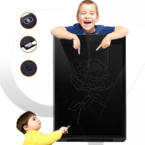 Tableta LCD de pizarra mágica para niños de 8.5 pulgadas, color negro